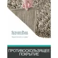 Коврик эко шелк 60х120 см для ванной комнаты и туалета, спальни, детской, нескользящий, серый