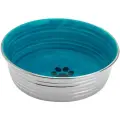 Миска Mr.Kranch из нержавеющей стали с керамическим покрытием Cyclo 2,7 л, нескользящее основание, голубая