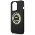 Karl Lagerfeld силиконовый чехол для iPhone 14 Pro Max, Liquid silicone Round RSG logo черный