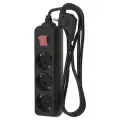 Удлинитель ФОТОН 16-23ЕS, 3 розетки, с/з, 16А / 4000 Вт 3 2 м 1 кв. мм 200 мм черный
