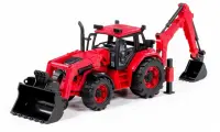 Трактор полесье с экскаватором и погрузчиком BELARUS инерция