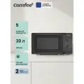 Микроволновая печь Comfee CMW720M06B, 20 л, 5 уровней мощности, разморозка, поворотный стол, черный