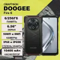 Смартфон Doogee Fire 6 Power, 10400 mAh, камера 50 Мп, 6GB/256GB, Android 14, черный