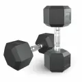 Гантель гексагональная UNIX Fit обрезиненная 12,5 кг, 2 шт.