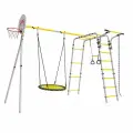 Игровой комплекс Romana Акробат 2 + гнездо качели-гнездо 80 см R 103.19.05 серо-жёлтые