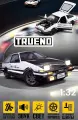 Коллекционная масштабная модель Toyota AE86 Trueno 1:32 (металл, свет, звук)