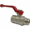 Кран шаровой латунный PREMIUM для воды 1дюйм ВР/НР рычаг никелир-й 11Б27фт1М VALFEX VF.215. NR2.100. PREMIUM