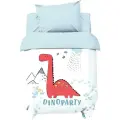 Постельное бельё детское Крошка Я Dinoparty, 112х147 см, 60х120+20 см, 40х60 см, 100% хлопок