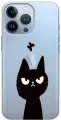 Силиконовый чехол на Apple iPhone 13 Pro / Эпл Айфон 13 Про с рисунком Disgruntled Cat