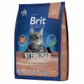 BRIT PREMIUM, Сухой корм с лососем и курицей для стерилиз. кошек Cat Sterilised Salmon&Chicken, 2кг