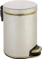 Мусорное ведро Geralis V-PLG-B бежевое, золото, 5 л