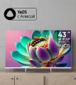 Телевизор Topdevice с ультратонкими рамками, диагональ 43 (TDTV43CS07U_WE), 4K UltraHD, Smart TV YаOS, белый корпус