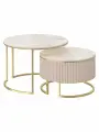 Стол журнальный Рим 38 (02) Мрамор латте/Золото