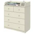 Комод Сириус-2 ЛДСП с шариковыми направляющими 5 ящиков слоновая кость