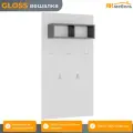 GLOSS (глосс) настенная вешалка, ЛДСП, 76 х 137 х 19,6 см, Белый Глянец/Белый