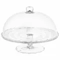 ARV BROLLOP Сервировочная подставка с крышкой икеа, прозрачное стекло 29 см (80372039)