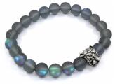 Браслет-нить Handinsilver ( Посеребриручку ), лабрадорит, 1 шт., размер 18 см, диаметр 8 см, голубой