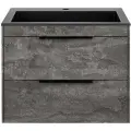 Тумба с раковиной из искусственного камня Vincea Chiara 2D 600 G.Stone, Black