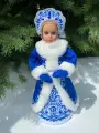 Игрушка Снегурочка, искусственный мех, стекло, 40см, синяя