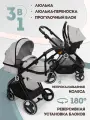 Детская коляска Nuovita Luno 3 в 1 (Bianco fumoso/Дымчато-серый)