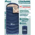 Спальный мешок Jungle Camp Milton М, с фланелью, левая молния, цвет: синий