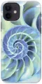 Силиконовый чехол на Apple iPhone 12 / 12 Pro / Эпл Айфон 12 / 12 Про с рисунком Синяя спираль