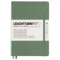 Записная книжка Leuchtturm, A5, в линейку 251 страница, оливковая, твердая обложка