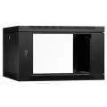 Телекоммуникационный шкаф настенный 19 дюймов 15u 600х450 черный: 19box-LT 15U 60/45BG