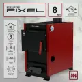Котел Термокрафт PIXEL, твердотопливный, одноконтурный, черный, матовый, 8 кВт