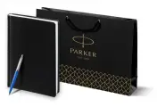 Подарочный набор: Шариковая ручка Parker Jotter ORIGINALS BLUE CT, стержень: Mblue и Ежедневник недатированный черный 2076052