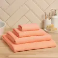 Полотенце Экономь и Я махровое 50х90 см, цвет персиковый, 100% хлопок, 350 г/м2 (53004)