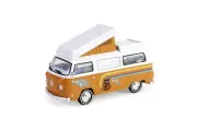 Vw T2 westfalia кэмпер с подъемной крышей be my guest but please only you can prevent forest fires! 1974 brown/white (длина модели 6-10 см)