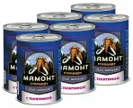 Влажный корм для щенков с телятиной, Мамонт Стандарт, 970г (6 банок)
