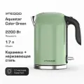 Чайник электрический Teqqo Aquastar Color, нержавеющая сталь, 1,7 л, оливковый