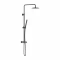 Душевая система Damixa Scandinavian Pure 936800300 стойка с тропическим душем, термостатом, смесителем, черная матовая