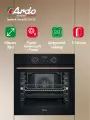 Духовой электрический шкаф Ardo BO69EB2 76 л 9 режимов конвекция гриль сенсор. управление три стекла телескопические направляющие