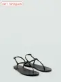 Сандалии MANGO Outlet FIDA, размер 38 EU, черный