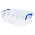 Elfplast Контейнер Fresh Box slim 10 л, 28.5x41 см, прозрачный/синий, 1 шт.