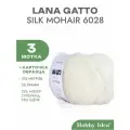 Пряжа Lana Gatto Silk Mohair 06028 Молочный 3 мотка (Итальянский мохер на шелке Лана Гатто Силк Мохер)