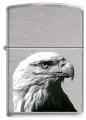 Оригинальная бензиновая зажигалка ZIPPO Орёл, с покрытием Chrome Arch, латунь/сталь, серебристая, матовая, 38x13x57 мм