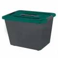 Ящик для хранения Plast team Bergen, Fjord, с лотком, 52 л, цвет Вулканический базальт