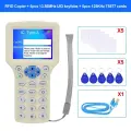 Английский 10-частотный RFID-дубликатор, копир, писатель, устройство чтения карт, брелоки, программатор USB ID IC, 125 кГц, 13,56 МГц, шифрованный декодирование, RFID Copier Key Card