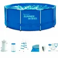 Бассейн каркасный Summer Waves P20012523, круглый, 365x132см, с лестницей, насосом и фильтром