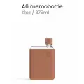 Бутылка с силиконовым чехлом Memobottle A6, коричневый