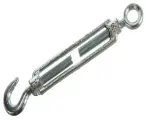 Талреп DIN 1480 М12 крюк-кольцо оцинкованный | код DIN1480-М12-HR | Крепдил (2шт.в упак.)