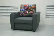 Кресло-кровать Дубай (Майами) Графит, 94х92х90 см, с ящиком для белья