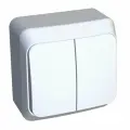 6 шт. Systeme Electric Этюд Бел Выключатель 2-клавишный с подсветкой BA10-006B