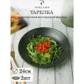 Набор тарелок Porland Seasons, 2 шт, 24 см, черный, KitchenHold