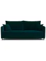 Диван-кровать PUSHE Фьорд New прямой, велюр, темно-зеленый Velutto 20