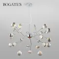 Люстра / Подвесной светильник со стеклянными плафонами Bogate's Lamella 554, цвет хром / дымчатый